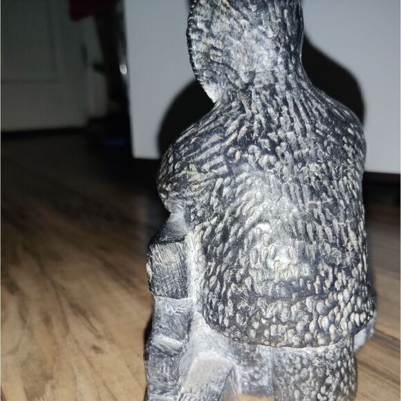 VINTAGE Canada NUVUK Hand Carved Eskimo Tribal Builder Soapstone Figure Statue - Picture 6 of 12